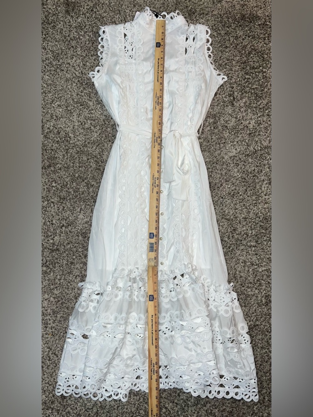 NWT: Women's Kennedi White Sleeveless Hollow Maxi Dress! Size XL. - Picture 9 of 16